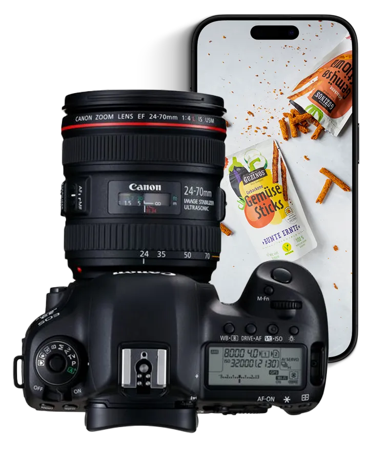 erpackungsdesign mit Gemüse-Sticks – professionelle Food-Fotografie Steiermark von Socialfood.